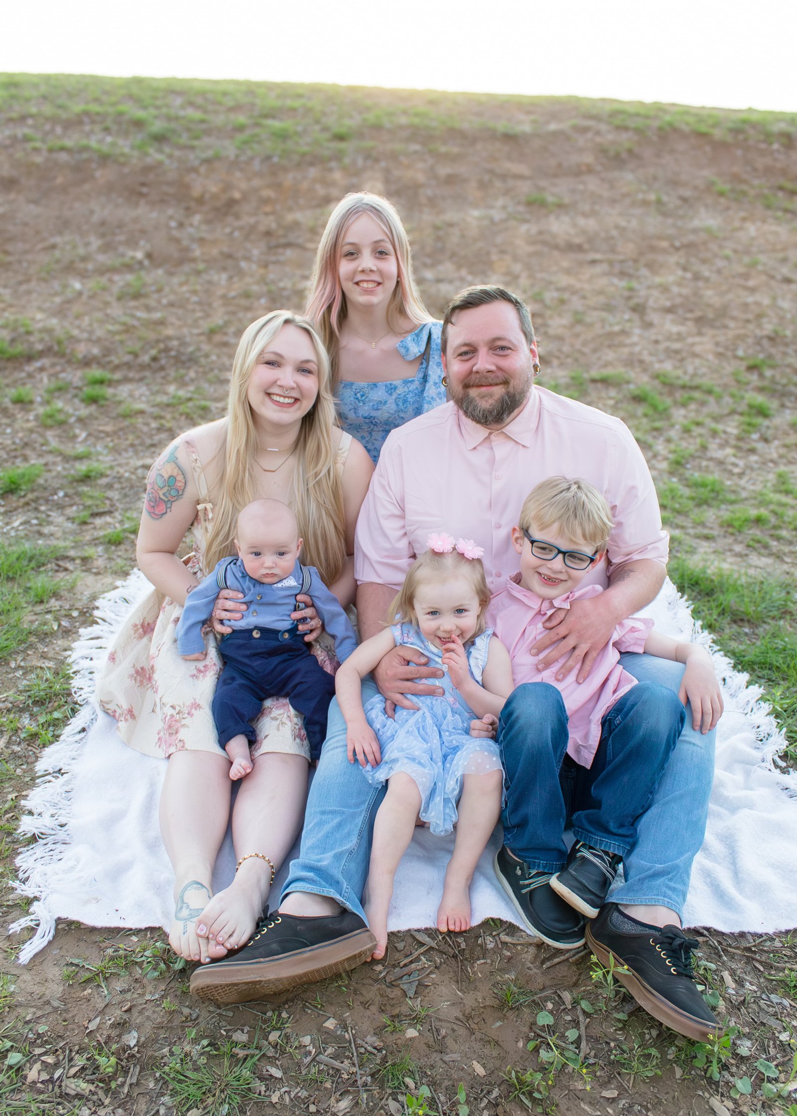 Breanna, owner of Bubble Tubs for Dogs, with family